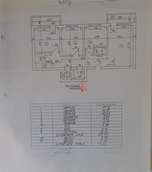 Bucur Obor, apartament 3 camere, 2 bai, 2 balcoane.